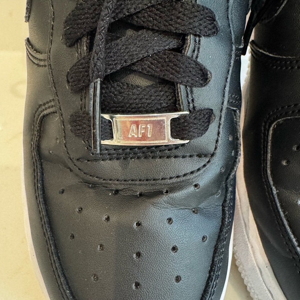 Nike Air Force 1 Black and White Sneakers - Picture 9 of 16